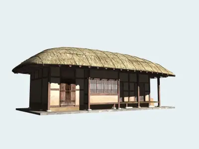 Thatched House V01 KOREA 3D model