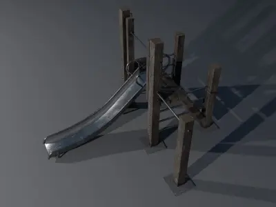 Old playground PBR 3D model