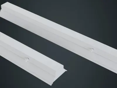 Fluorescent Bulb 1A Low-poly 3D model
