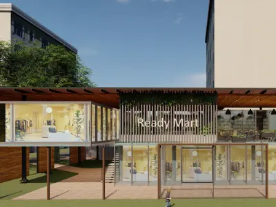 Ready Mart Cafe A Natural Blend of Comfort and Creativity Low-poly 3D model