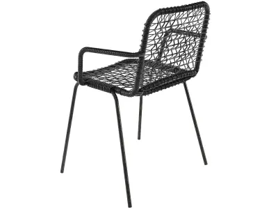 Armchair Moder with plastic and metal Allu 3D model