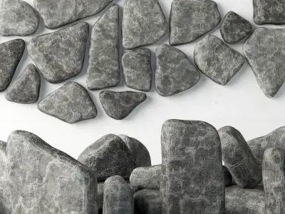 Collection stone chip 3D model