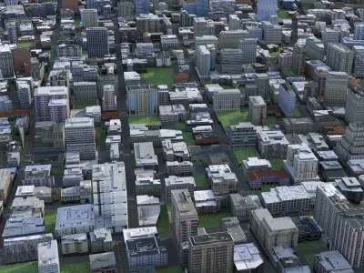 City 73 Low-poly 3D model