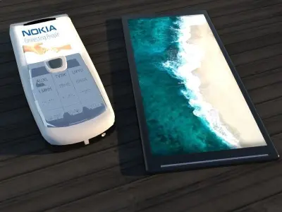 Mobile nokia cell phone Free 3D model