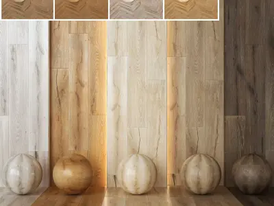 Keope Unica Collection Oak Wood-Effect Tile - Set of 16 Texture