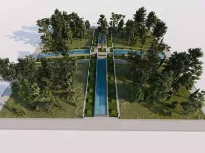 public park-Private Park Landscape 3D model