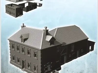 House with barn Foy Ardennes Belgium 12 - Modern WW2 WW1 World W 3D print model