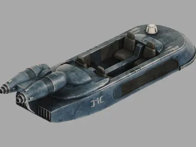 Droid Taxi Speeder - Star Wars Low-poly 3D model