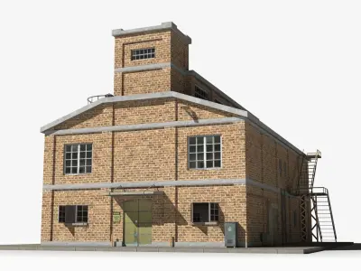 Factory xx27 Low-poly 3D model