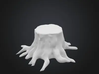 Old tree stump 3D model