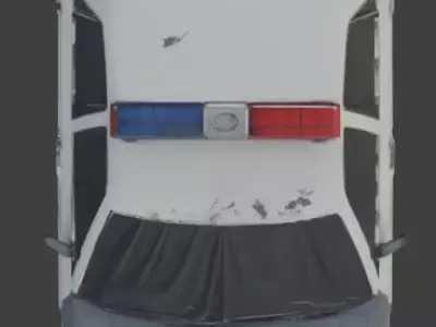 Possessed Gothic Patrol Car 3D Model Low-poly 3D model