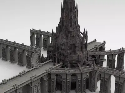 Maleficent castle Tower 1 3D model