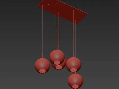 Chandelier Tango 5 light 3D model