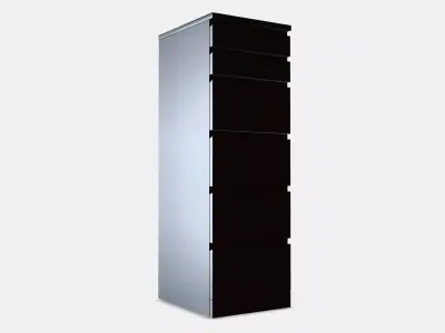 MALM Chest of 6 drawers 5 Low-poly 3D model