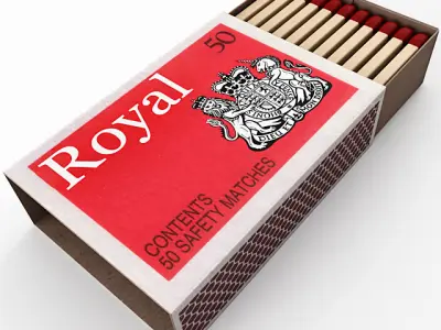 Matches royal pack of cigarettes 3D model