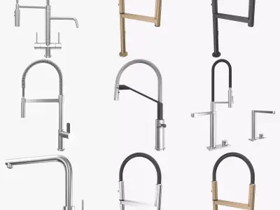 Kitchen Faucets Collection 3D model