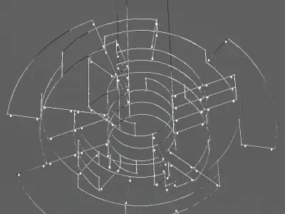Quasar Holland Spectre Chandelier 3D model