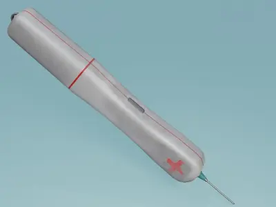 Sci-fi syringe Low-poly 3D model