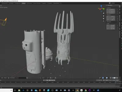 3D Printable Light sabre dark side hilt 3D print model