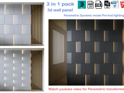 Decorative Wall Panel 3D wall  panel 3d panel 3D model