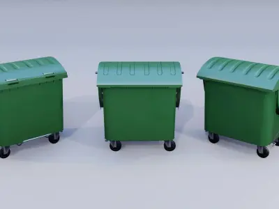Urban Recylcing Container Low-poly 3D model