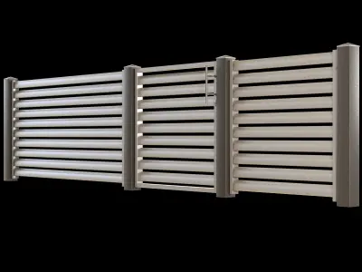 Modern fence 02 3D model
