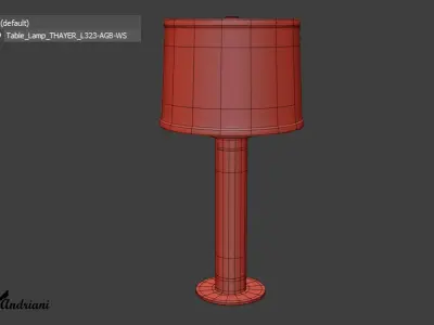 Table Lamp THAYER L323-AGB-WS Low-poly 3D model