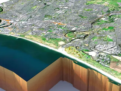 Aberdeen terrain city 3D model