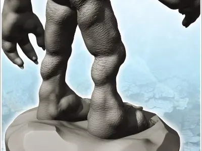 Goblins with large feet and pointed ears 10 - Medieval Fantasy M 3D print model