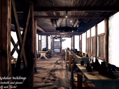 Medieval Modular City - Big package 6 in 1 Low-poly 3D model