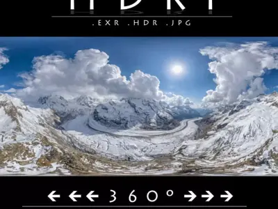 Aletsch Glacier Ultra-Realistic HDRI 8K 3D model