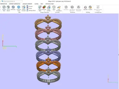 Women Wedding Engagement Ring 14 3D print model