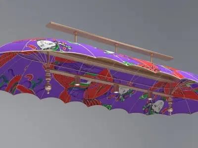 PARASOL LAMP 02 Low-poly 3D model