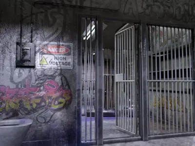 Old Prison Cell 2 Low-poly 3D model