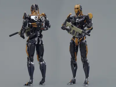 Evil Machine Low-poly 3D model