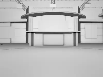 contemporary virtual set 3D model