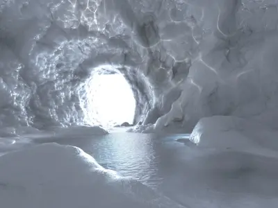 Frozen Ice Cave 4 3D model