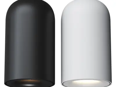 Spot with rounded cylindrical design mount Low-poly 3D model