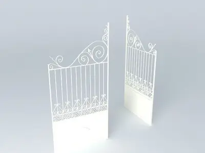 Portal pair of iron gates Free 3D model