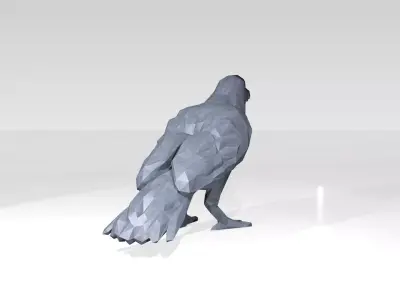 Crow Low Poligonal 3D model
