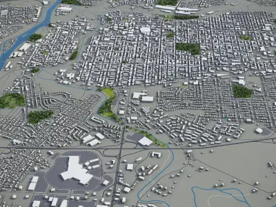 Allentown  Low-poly 3D model