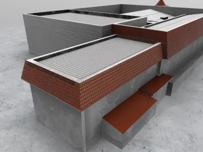 LXGB Building 1 Low-poly 3D model