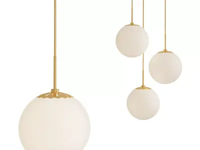 Mitzi Paige 10 12 Wide Aged Brass Mini Pendant 3D model
