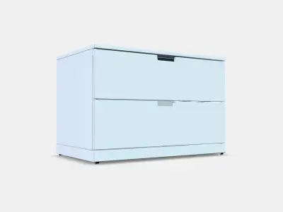 NORDLI Chest of 2 drawers Low-poly 3D model