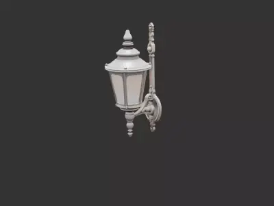 Decorative Wall Lamp with Iron Frame Low-poly 3D model