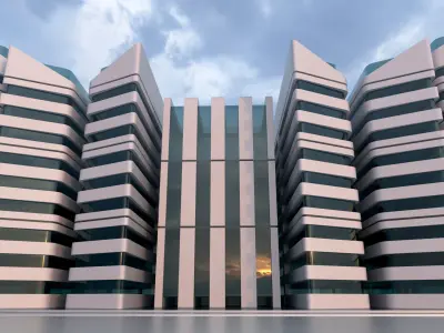 Modern Building Concept V301 3D model