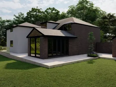 Garden Landscape 3D Model - SketchUp and Lumion Scene-PLAN 3D model