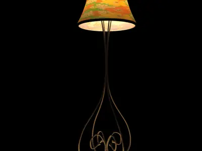 Lampshade Floral V1 Low-poly 3D model