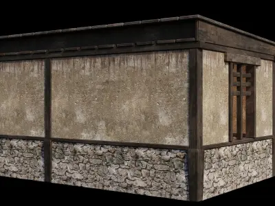Medieval Houses Pack 76-77-78-79-80 - 4K Textures Game Ready Low-poly 3D model