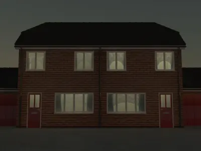 Semi Detached House 3D model